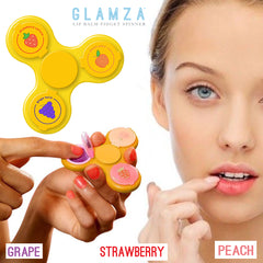 Glamza Lip Balm Gloss Spinner 3 Finger Fruit Flavoured